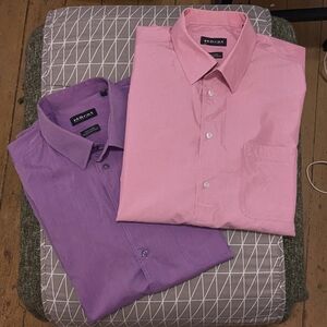 Elegant Pink and Purple Men's Button Down Shirts